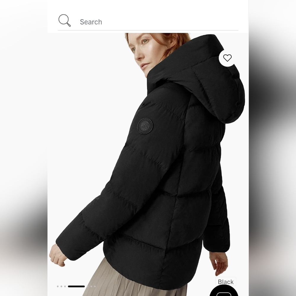 Canada Goose Women's Black Puffer Coat